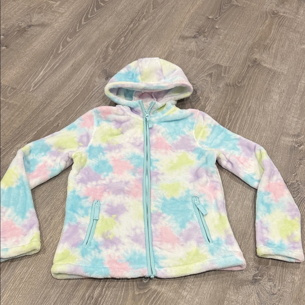 Lands' End Kids' Colorful Tie-Dye Fleece Hoodie
